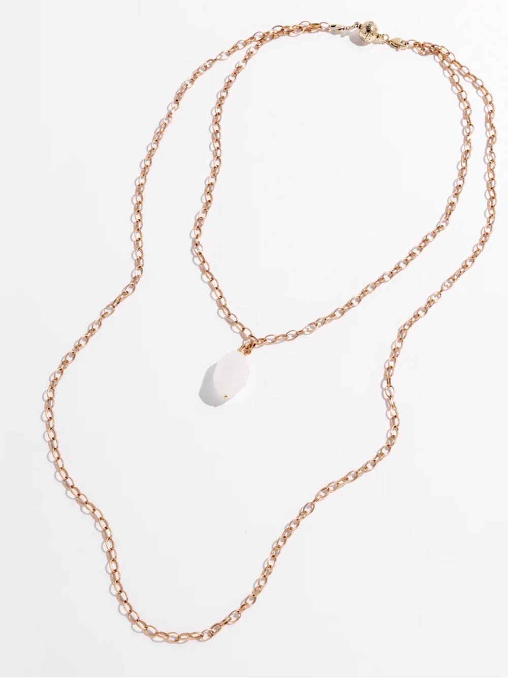 Katia Designs Layered Chain Necklace with Quartz pendant BRAND NEW - Picture 3 of 10